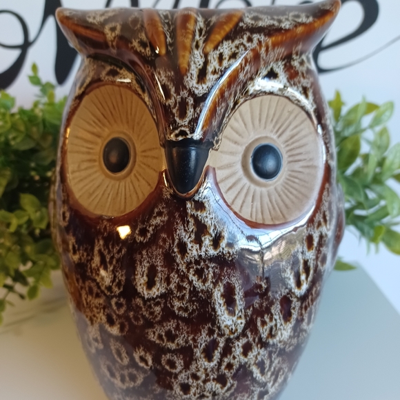 Expressions by Hosley Glazed Ceramic Owl Vase - Picture 5 of 5
